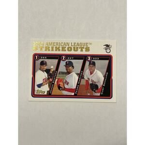 2004 Topps 2004 American League Strikeouts Martinez Schilling Santana #342